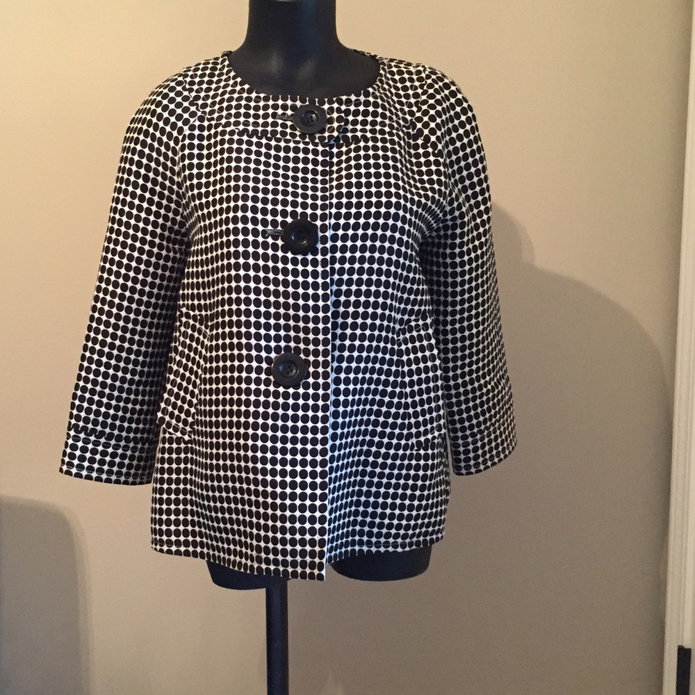 Max Studio Black Polka Dot Jacket